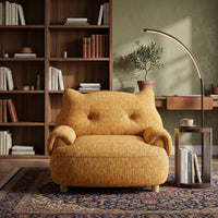 Cat Ear Minimalist Oversized Lounge Armchair - Image 3