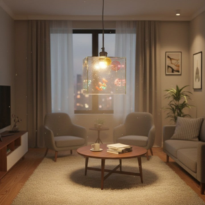 Confetti Cube Minimal Pendant Lamp - Image 0