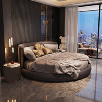 Florentine Italian Leather Minimalist Luxury Bed - Image 3
