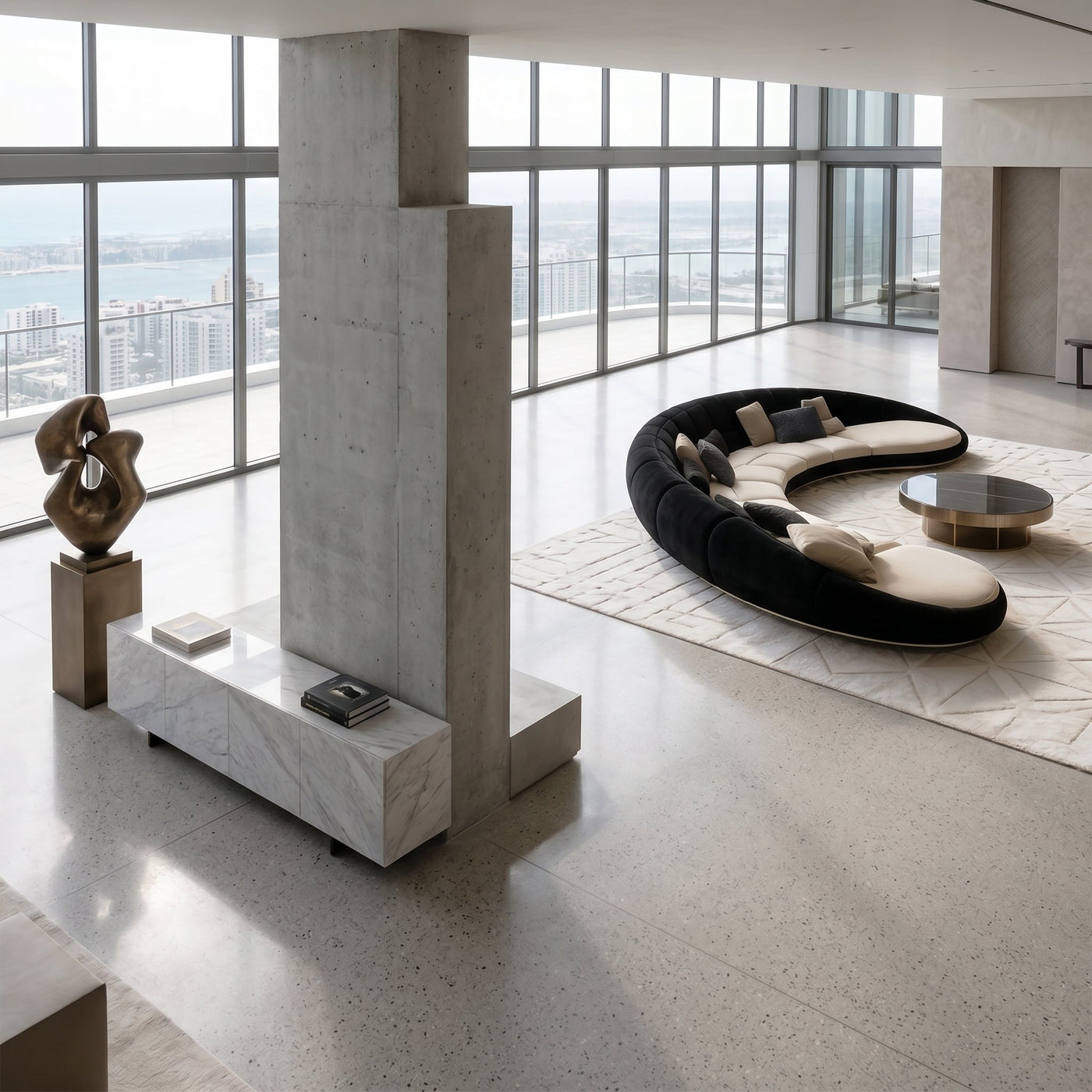 Curved Crescent Modular Elegant Sectional Sofa - Image 3