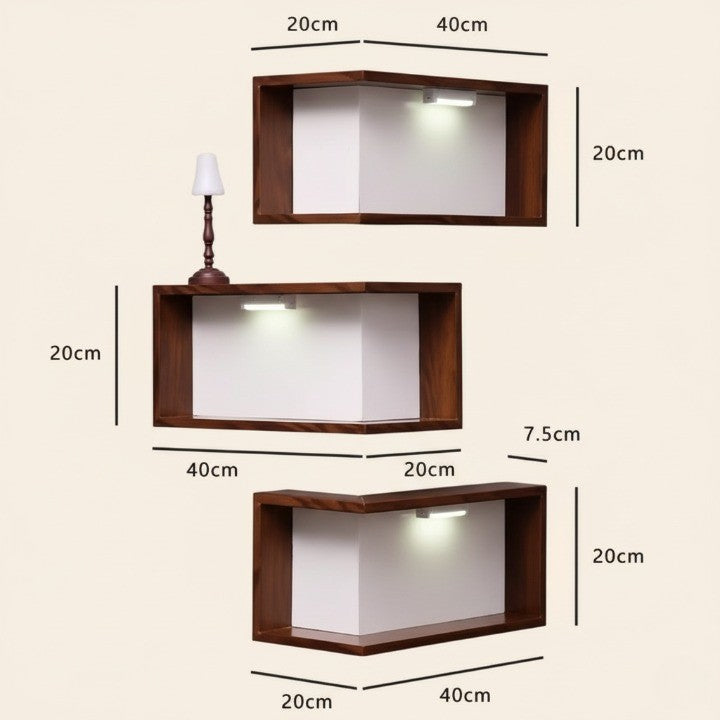 Floating Design Corner Wall Shelf - Image 5