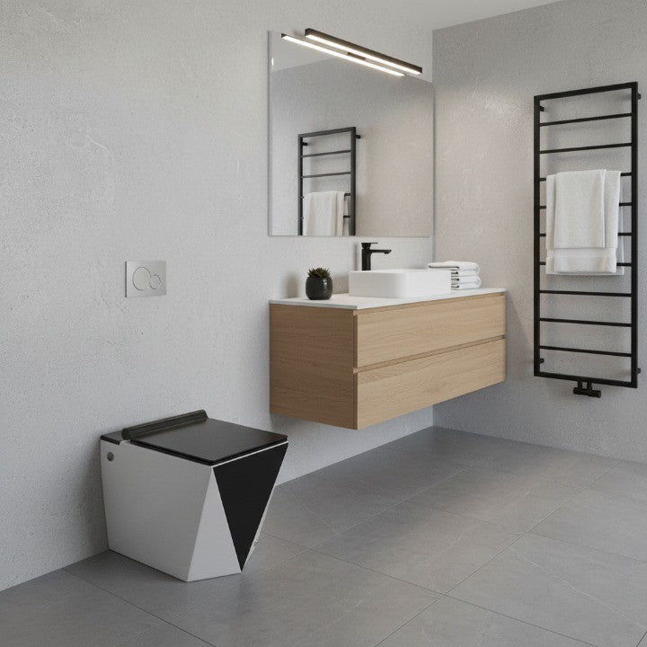 Geometric Edge Minimalist Intelligent Modern Toilet - Image 1