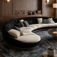 Curved Crescent Modular Elegant Sectional Sofa - Image 6
