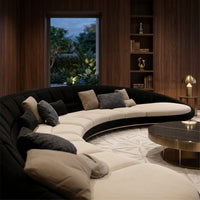 Curved Crescent Modular Elegant Sectional Sofa - Image 4