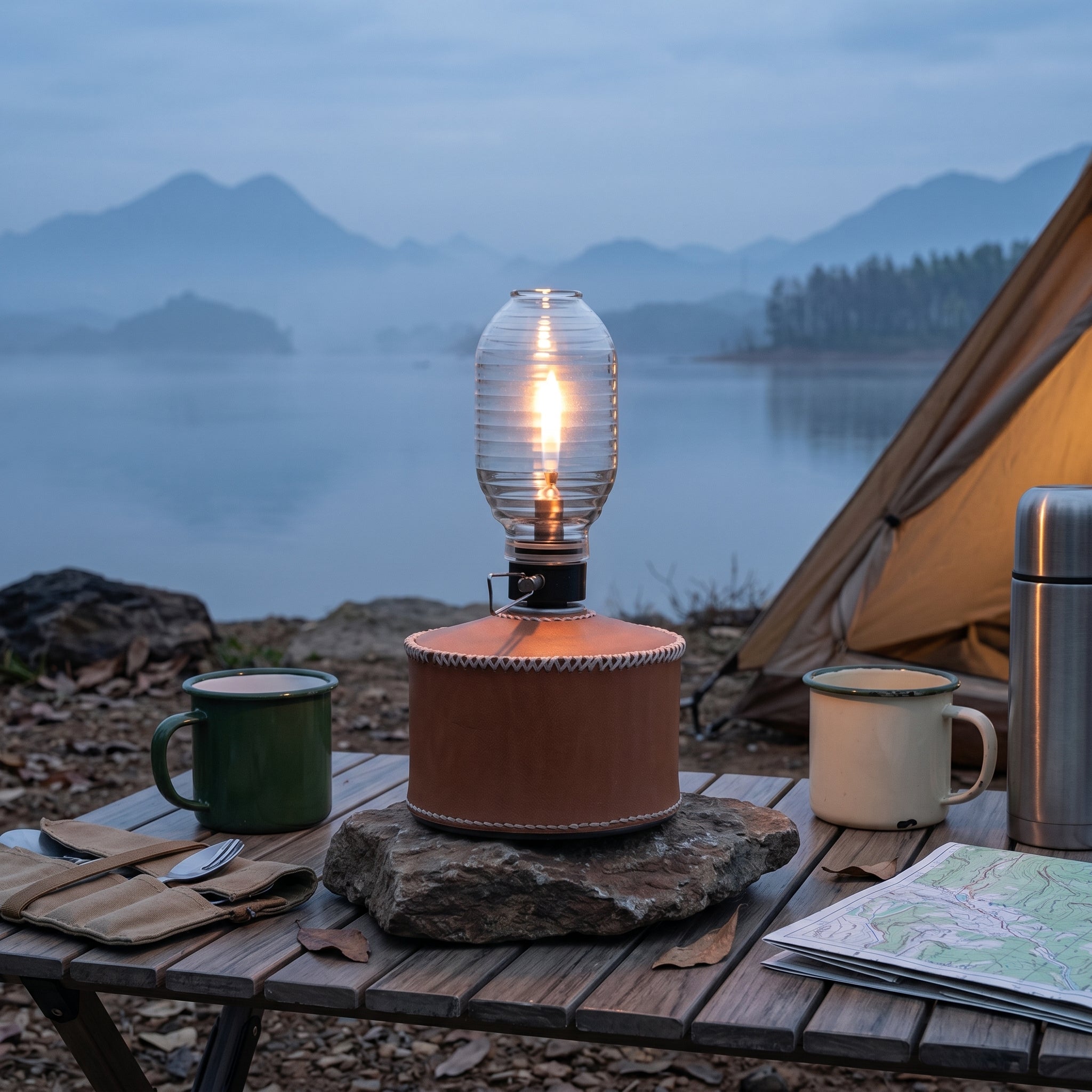Halo Gas Lantern Mantle-Free Adjustable Camping Lamp · Mavigadget