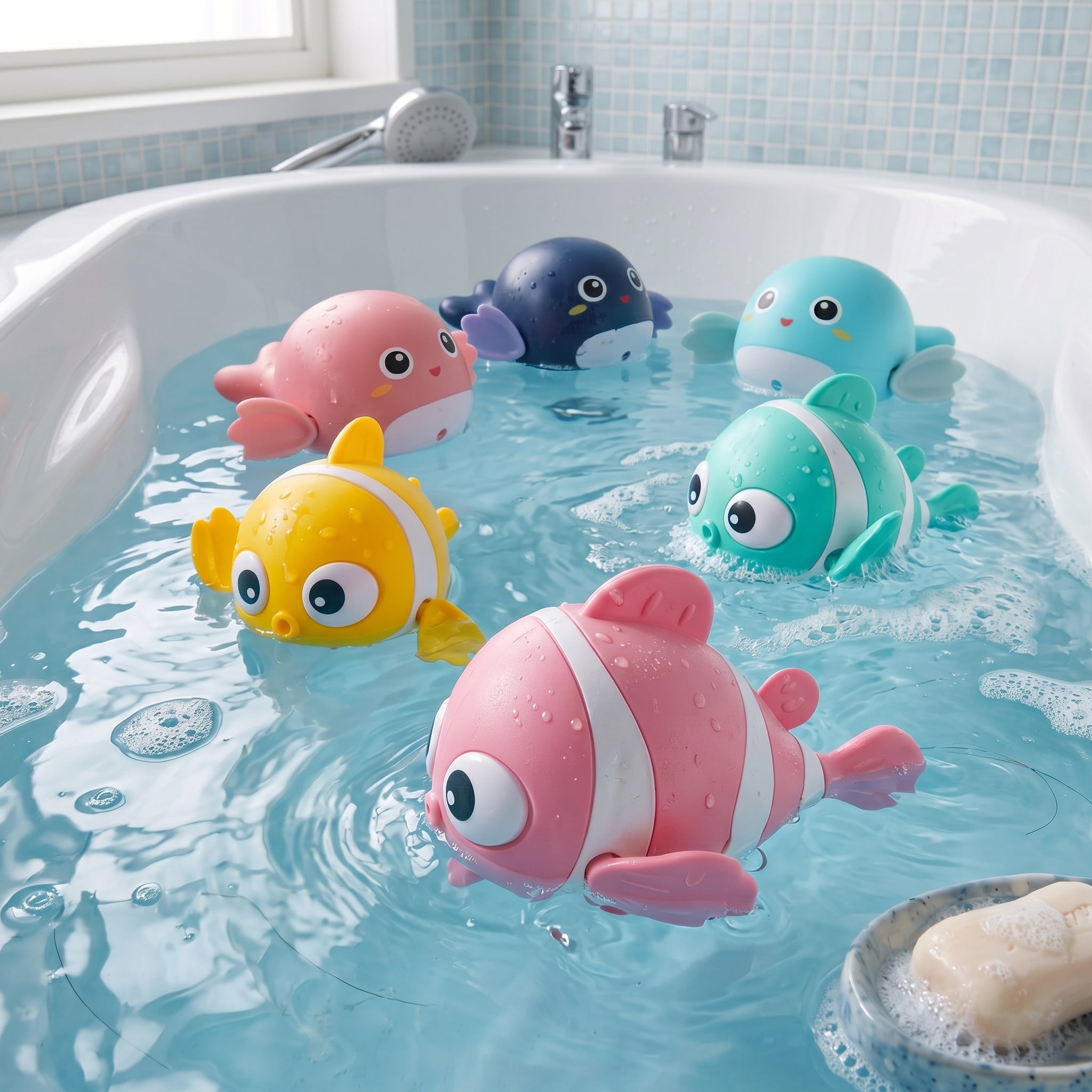 Baby Dolphin Interactive Shower Bath Toy - Image 1