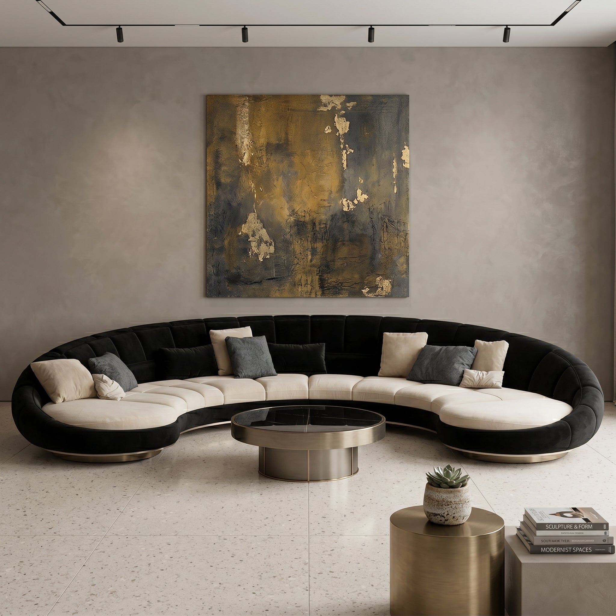 Curved Crescent Modular Elegant Sectional Sofa - Image 5