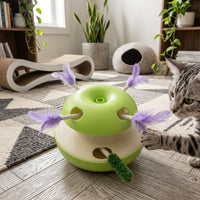 Interactive Apple Style Automatic Cat Teaser Toy - Image 0