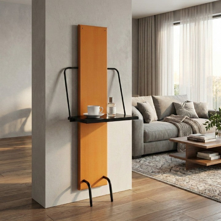 Gallery-Style Bedside Foldable Slim Shelf - Image 1