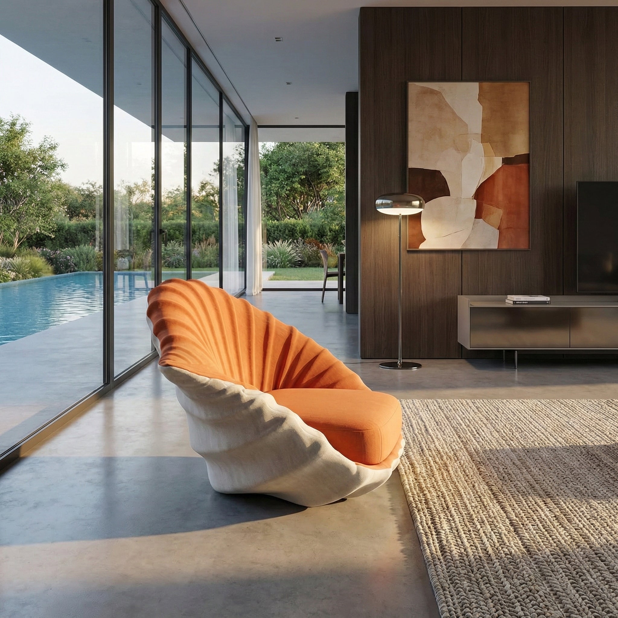 Seashell Accent Artistic Lounge Chair - Image 1