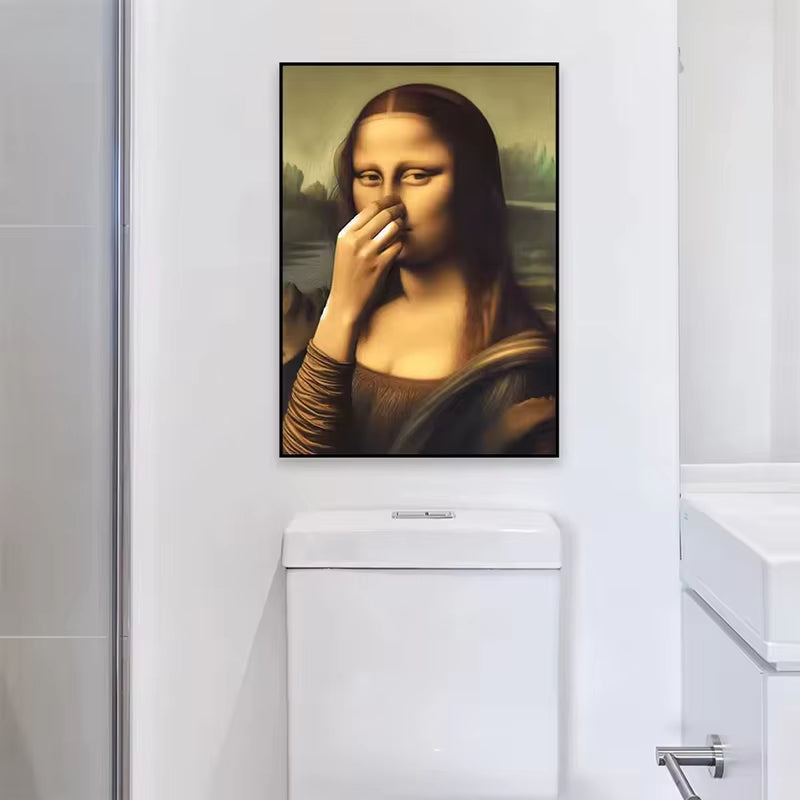 Restroom Renaissance Quirky Parody Bathroom Art Poster - Image 8