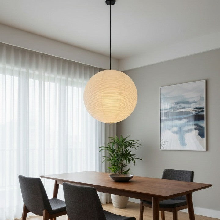 Japanese Style Paper Lantern Pendant Ceiling Lamp - Image 1