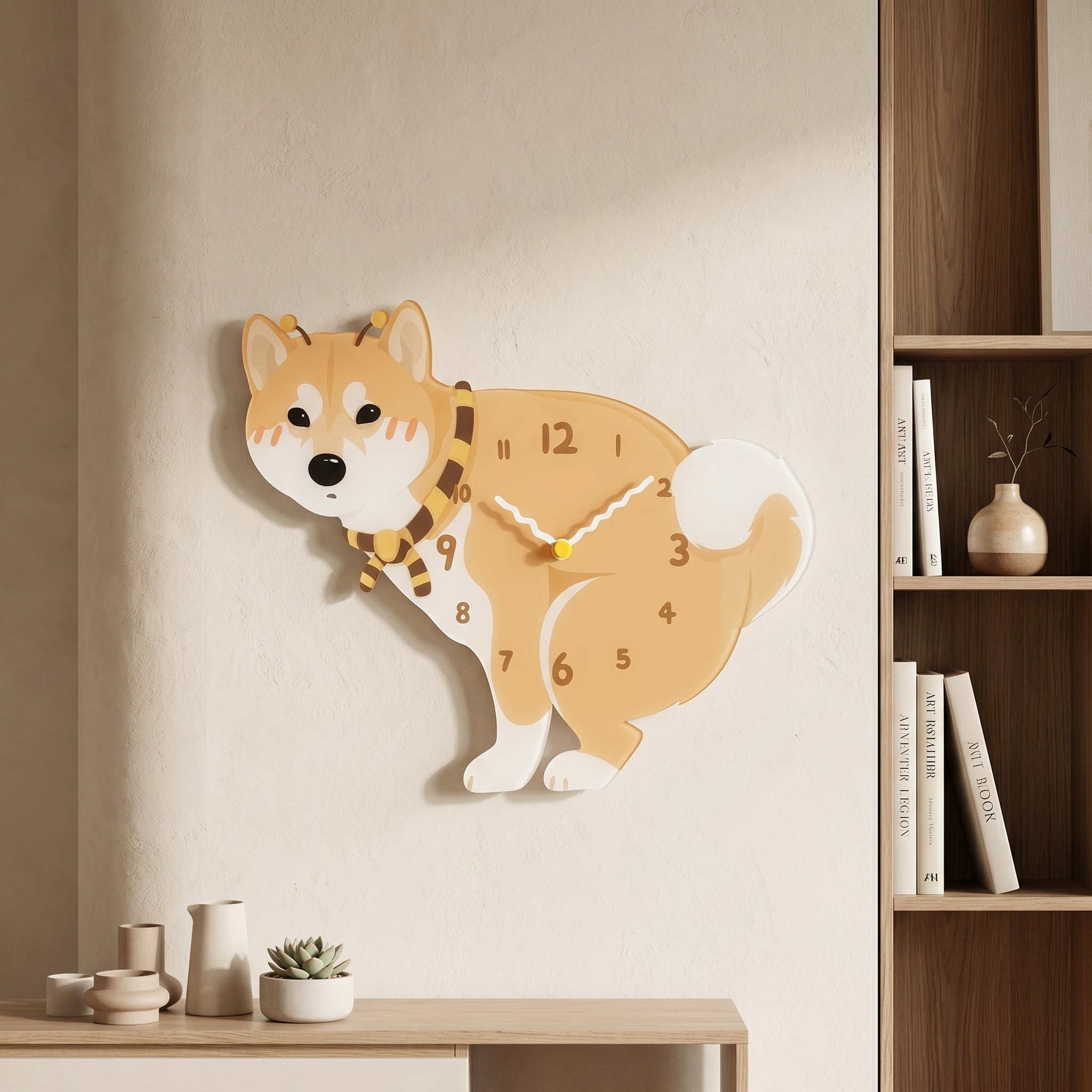 Shiba Squish Time Wall Clock - Image 2
