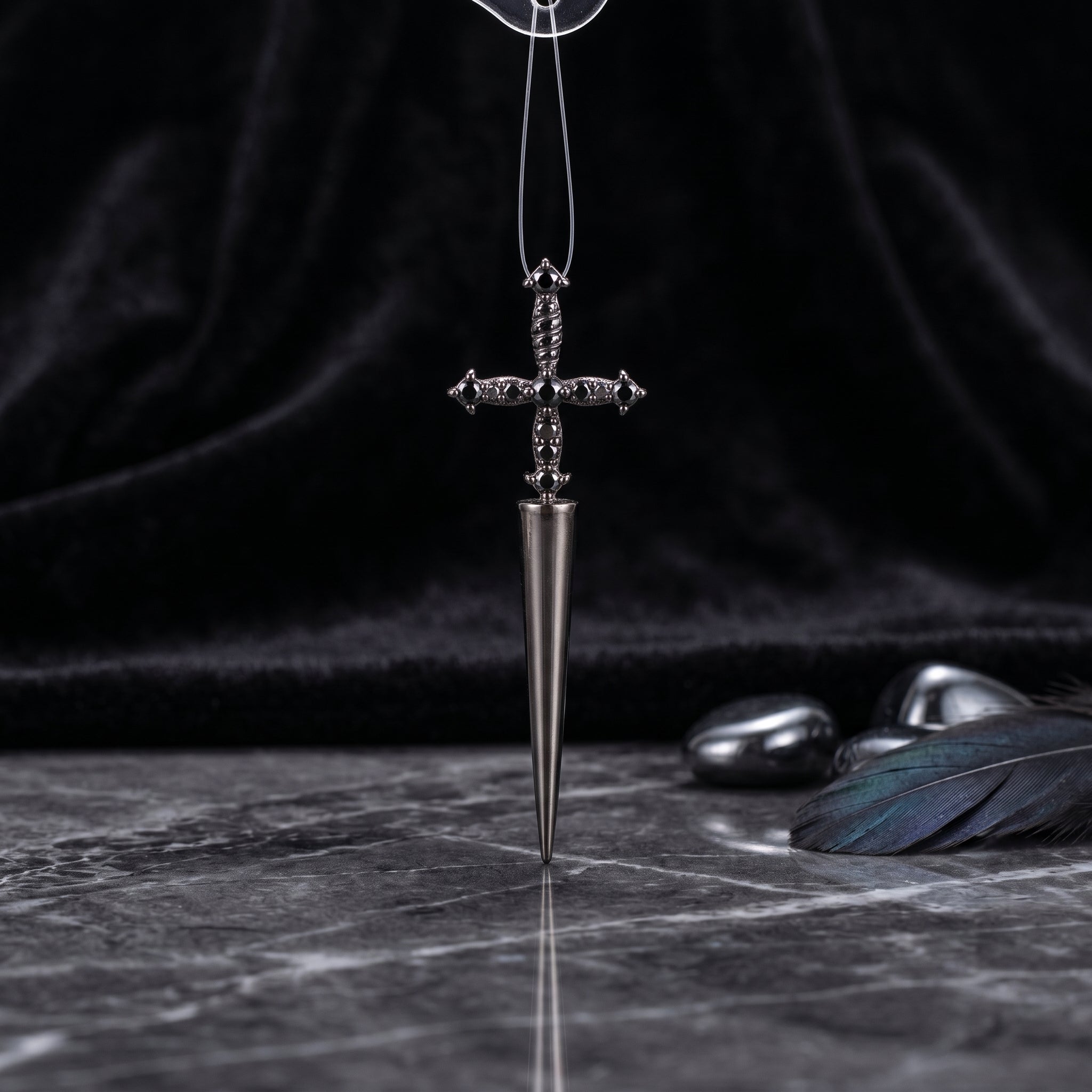 Gothic Sword Drop Earring - Image 2