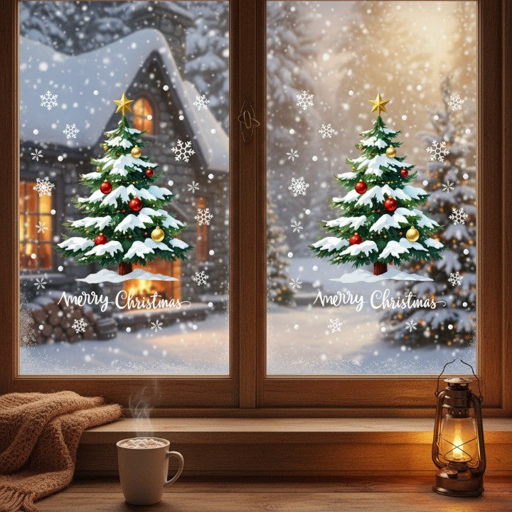 Merry Glow 3D Christmas Tree Sticker - Image 1