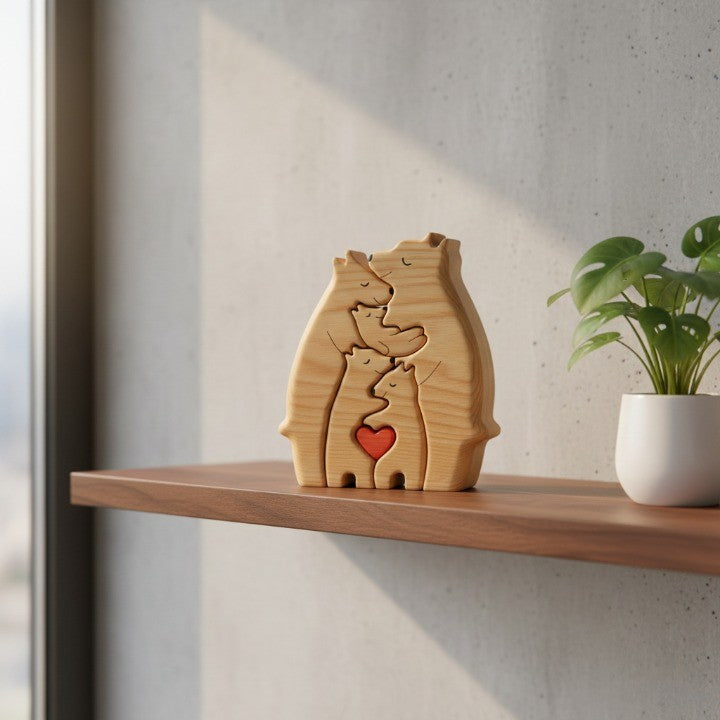 Loving Bears Interlocking Puzzle Decor - Image 1