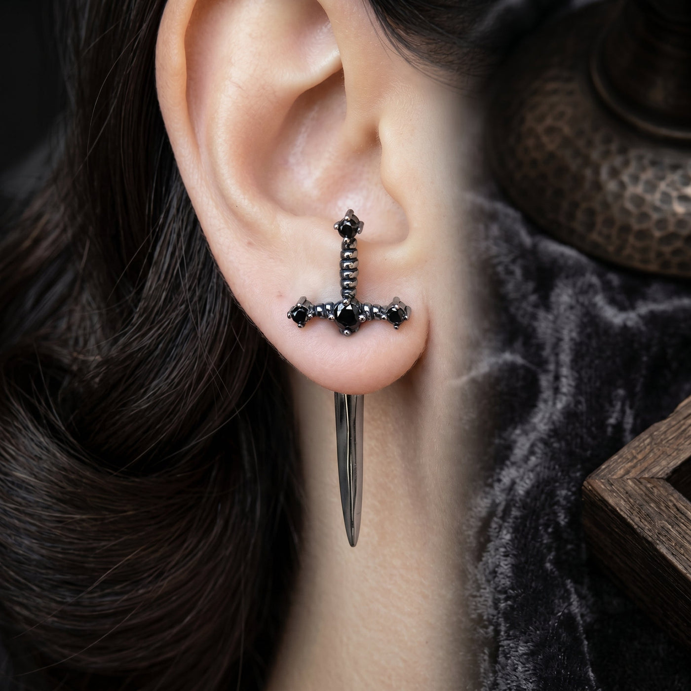 Gothic Sword Drop Earring - Image 4