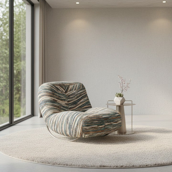 Italian Lounge Modern Curved Rocking Chair - Image 0