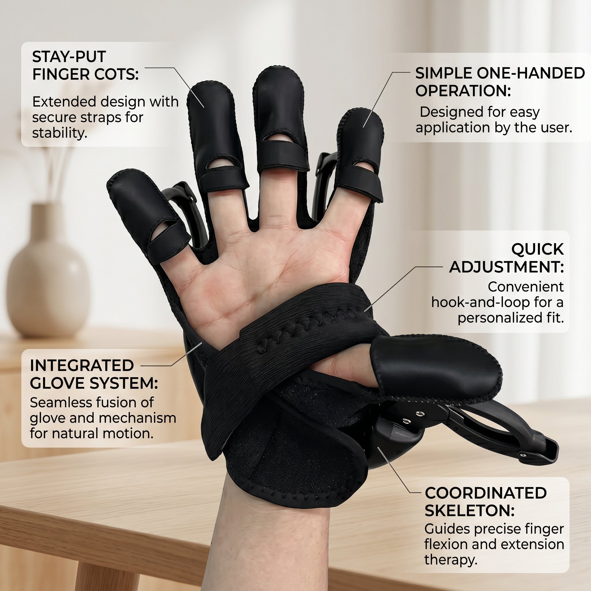Easy Grip Hand Finger Mobility Recovery Trainer Glove - Image 4
