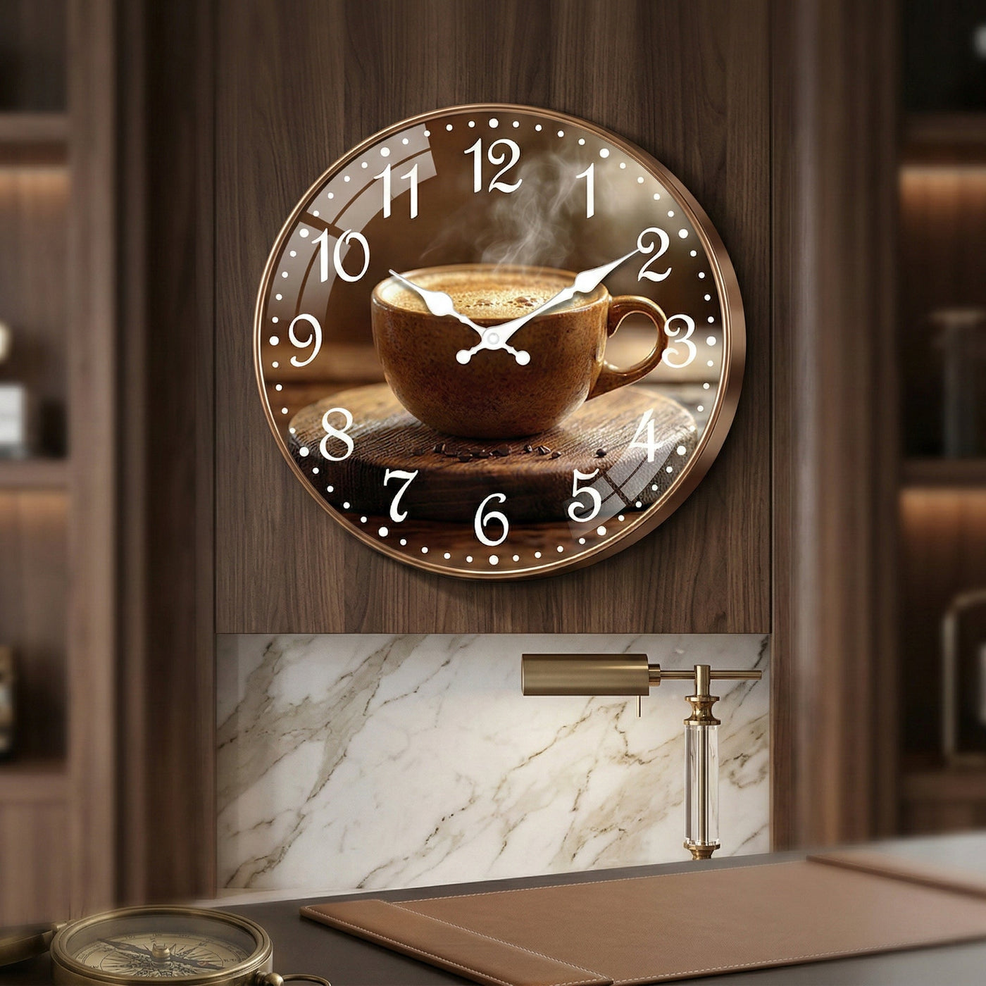 Cafe Inspired Coffee Wall Clock - Image 1