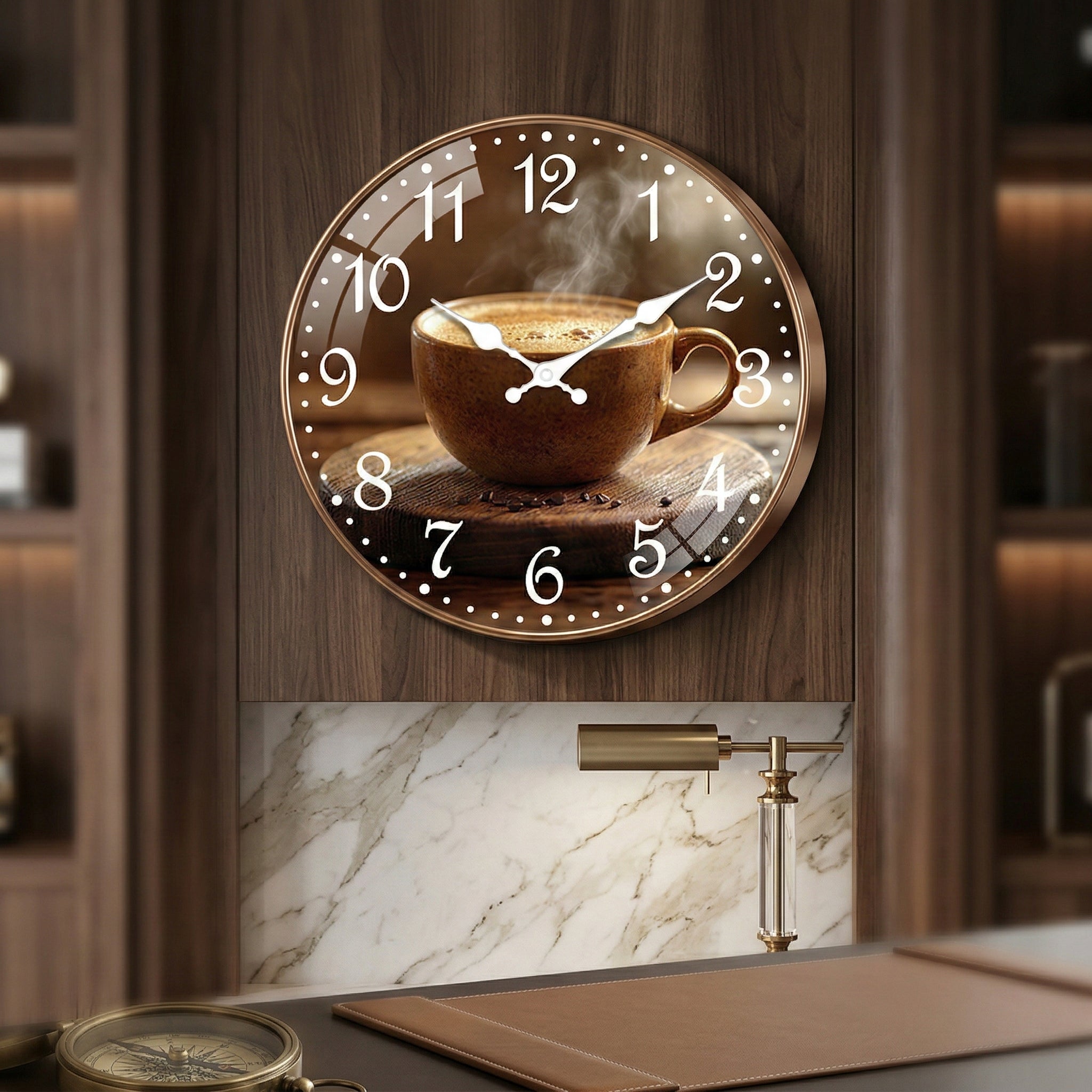 Cafe Inspired Coffee Wall Clock - Image 1