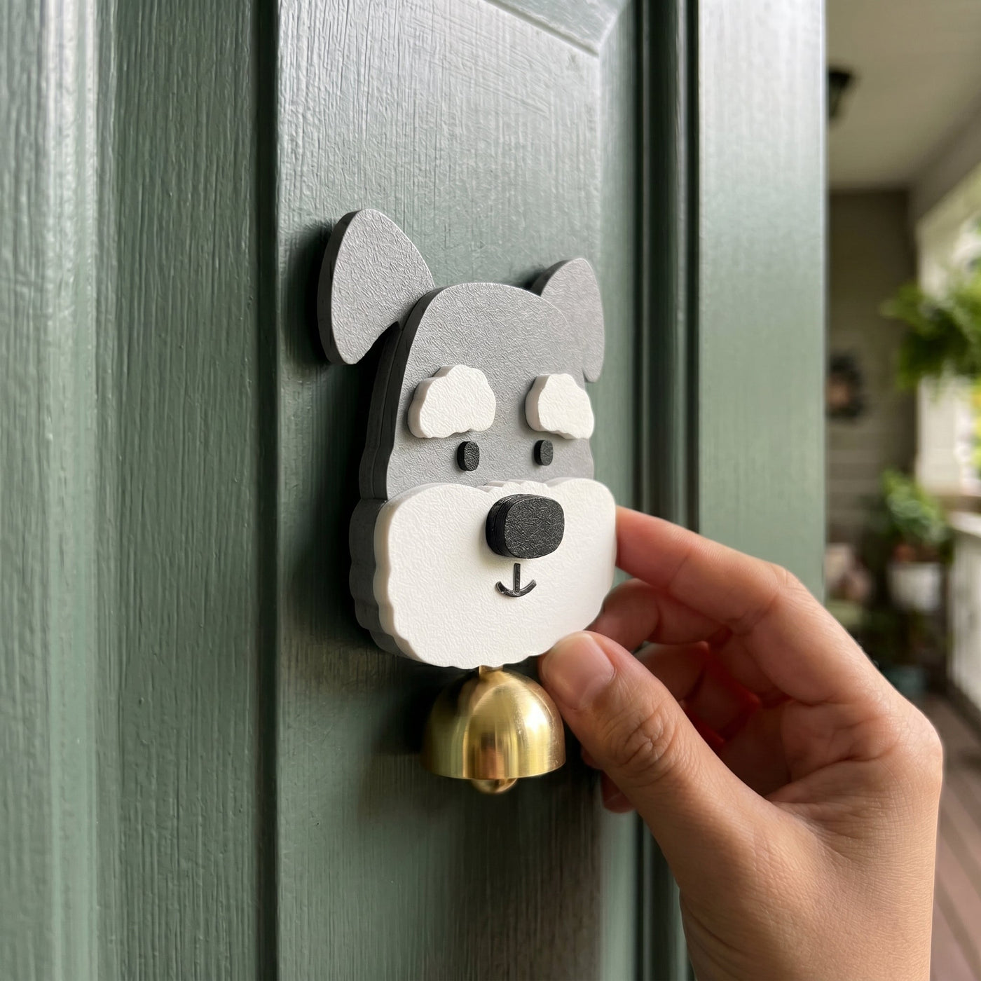 DingDog Schnauzer Magnetic Door Welcome Bell - Image 1