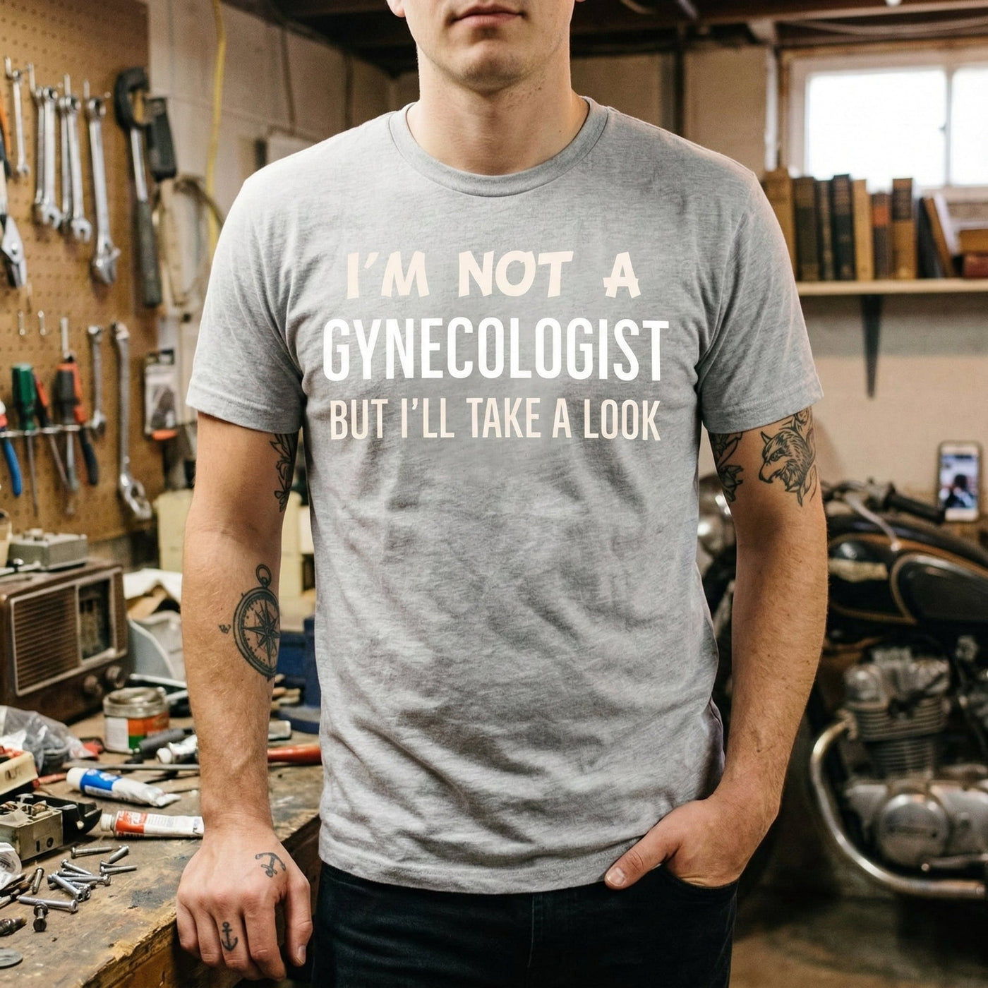 Not a Gynecologist Funny T-Shirt - Image 3