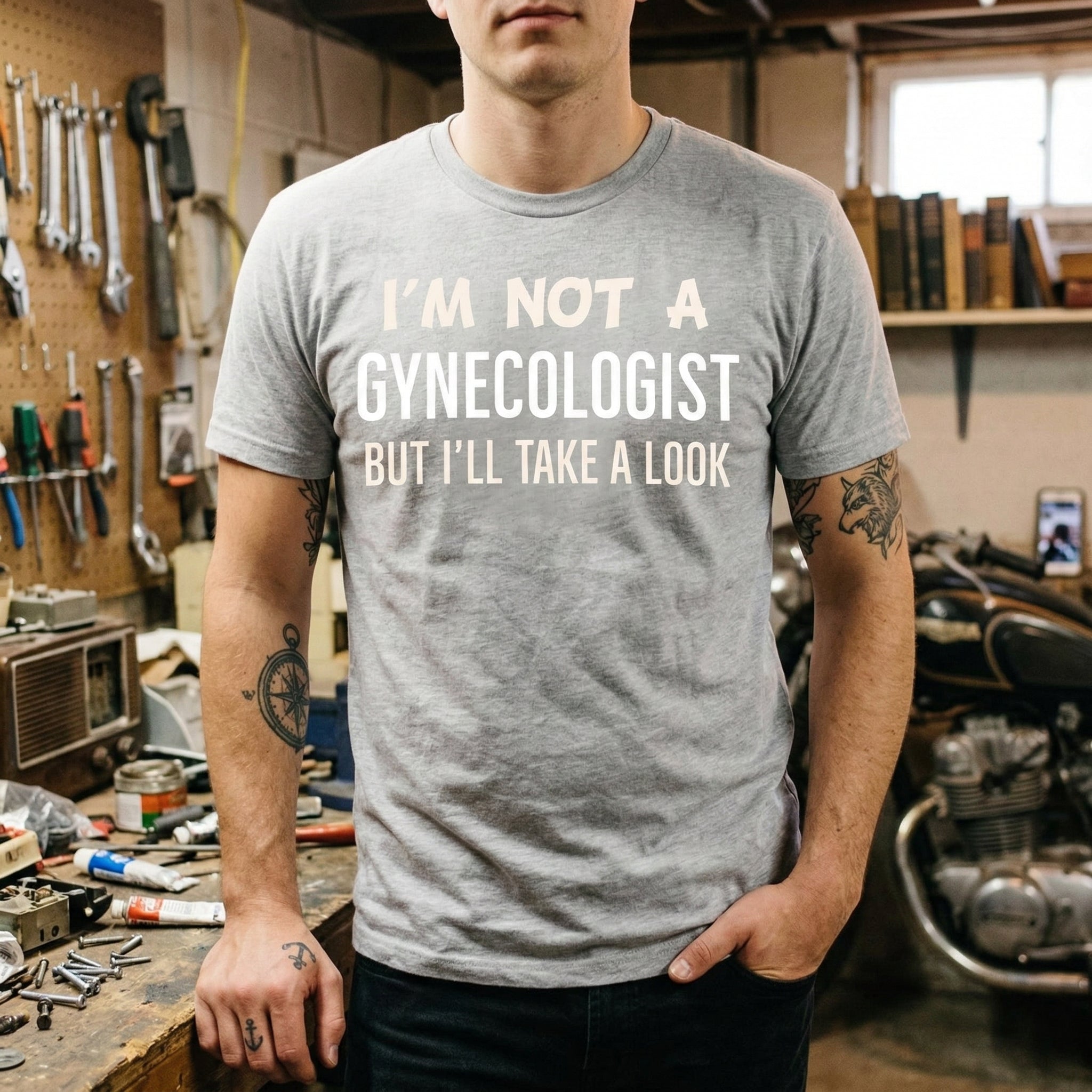 Not a Gynecologist Funny T-Shirt - Image 3