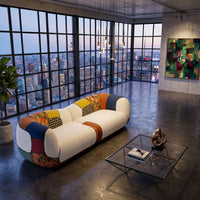 Matissero Bold Patchwork Colorblock Lounge Sofa - Image 0