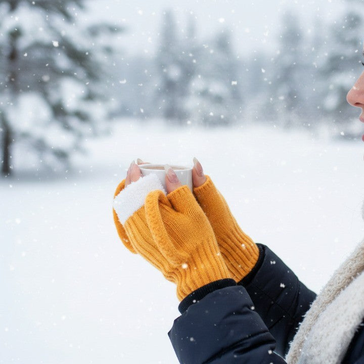 Bottoms Up Winter Fingerless Gloves - Image 1