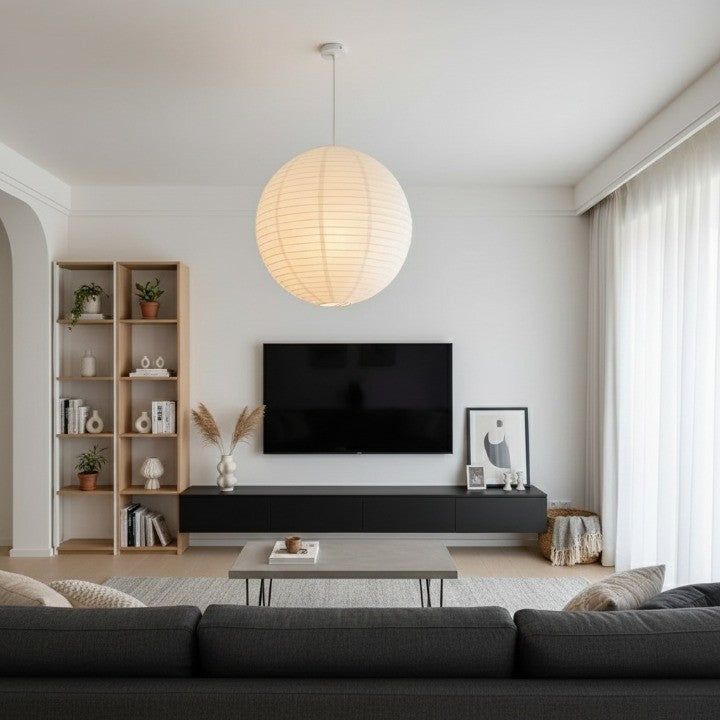 Japanese Style Paper Lantern Pendant Ceiling Lamp - Image 2