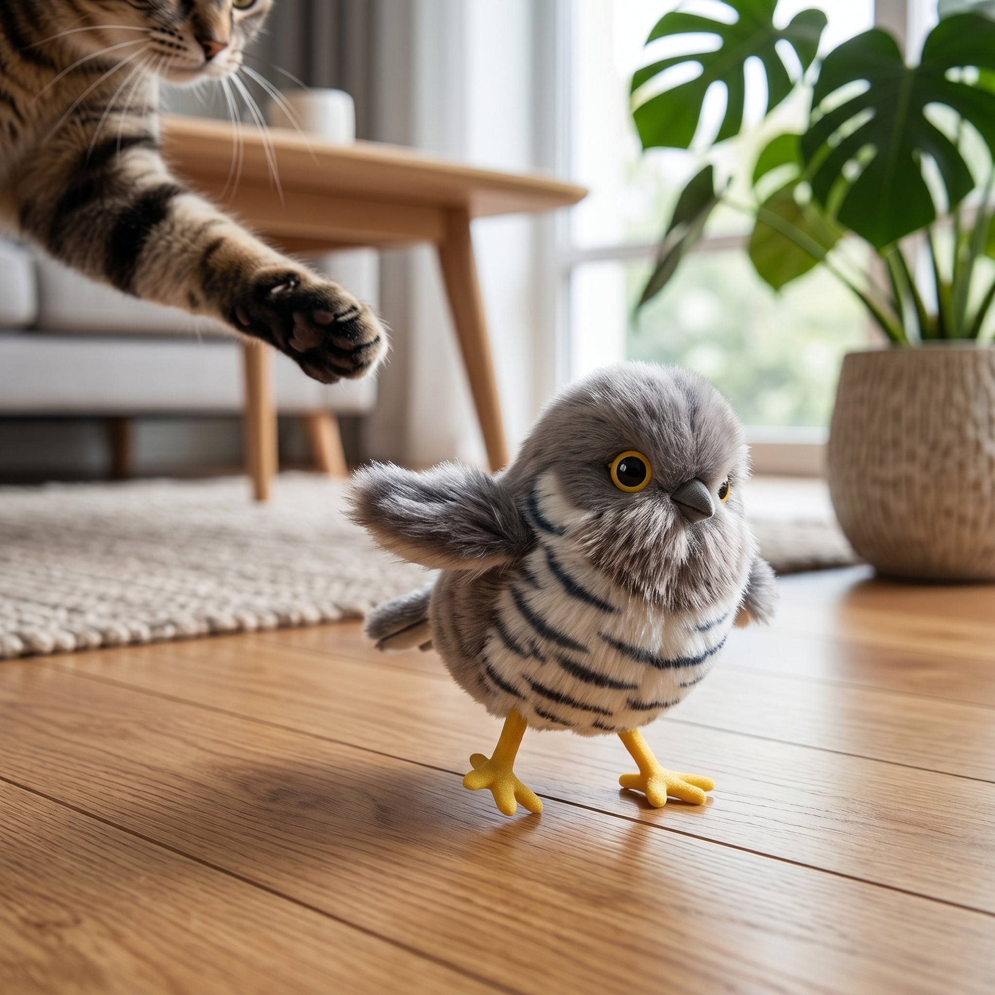 Chirping Bird Motion Cat Teaser Toy - Image 0