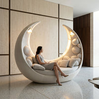 Moon Cradle Modern Sculptural Sofa Bed Lounge - Image 1