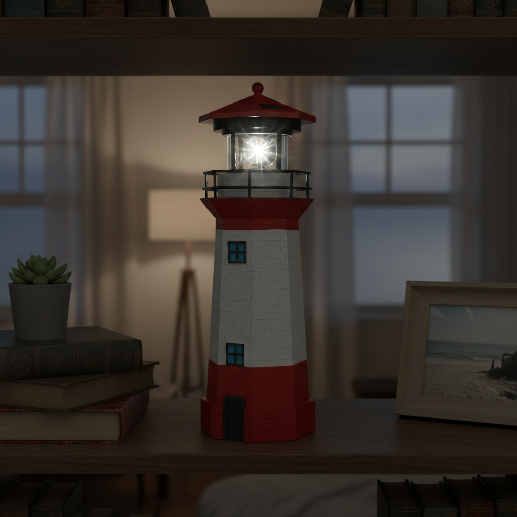 LED Lighthouse Solar Outdoor Landscape Lamp - Image 1