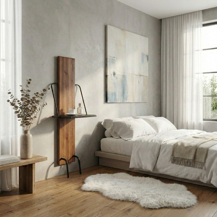 Gallery-Style Bedside Foldable Slim Shelf - Image 7