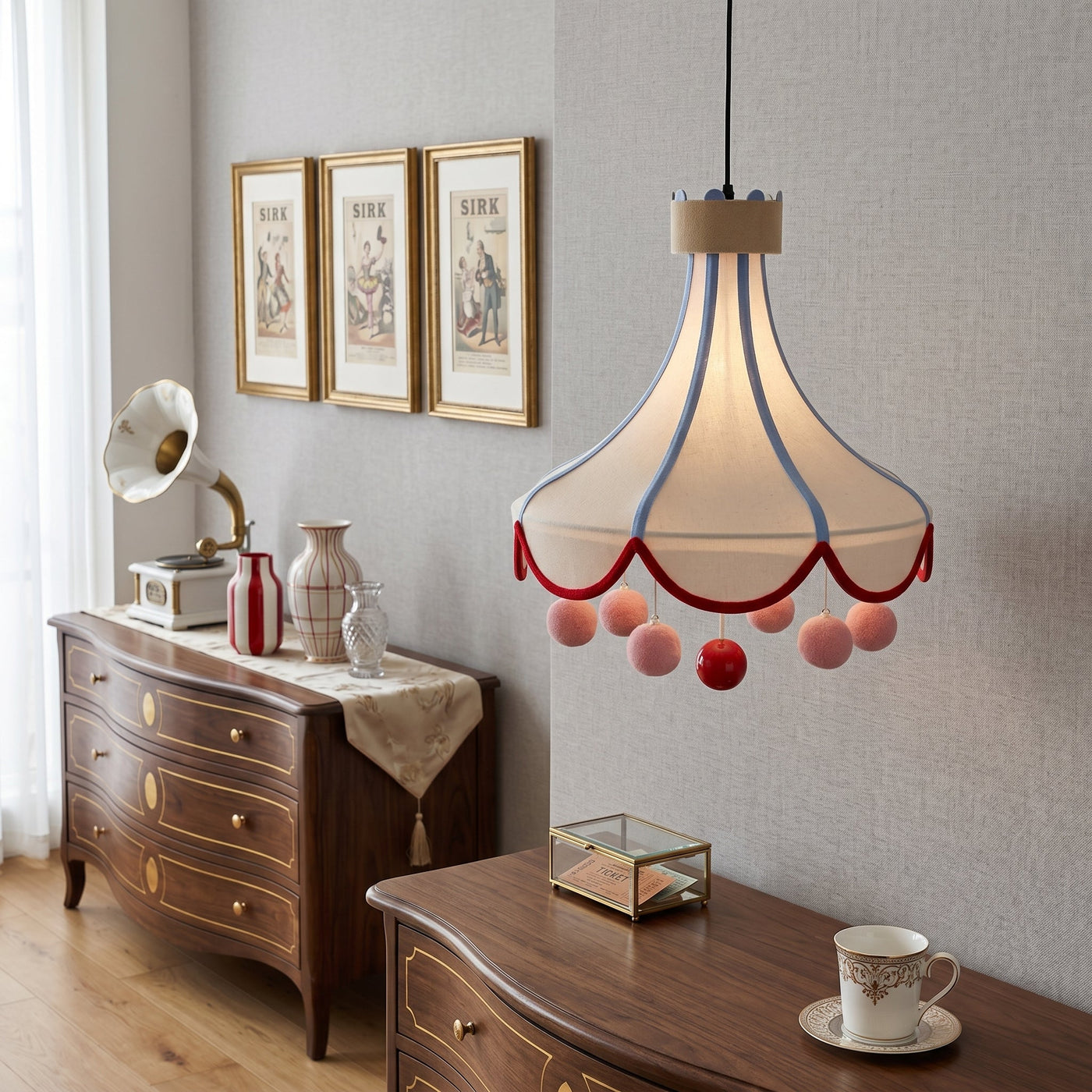 Tent Canopy Pom-Pom Pendant Ceiling Lamp - Image 3