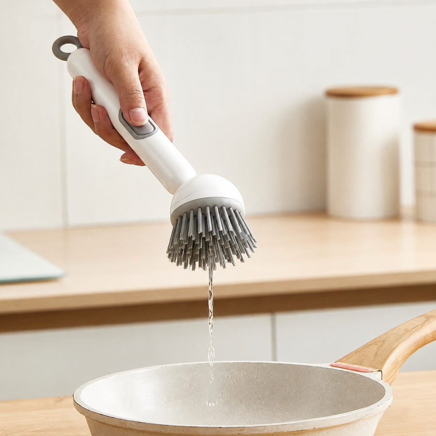 Pump & Scrub Soap-Dispensing Brush