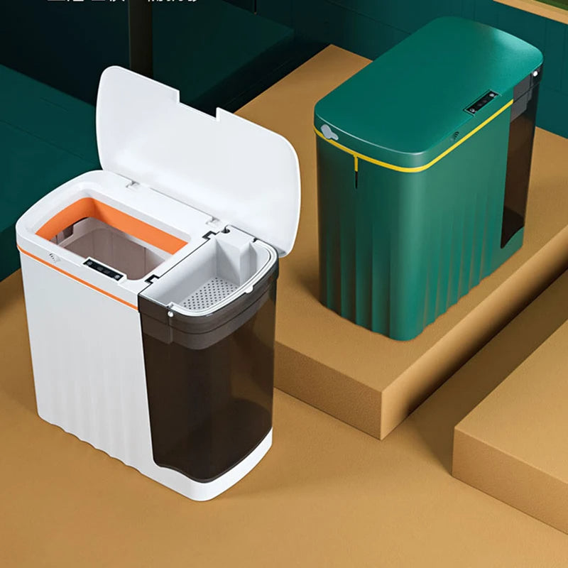 Double Storage Liquid Separator Trash Can - Image 1