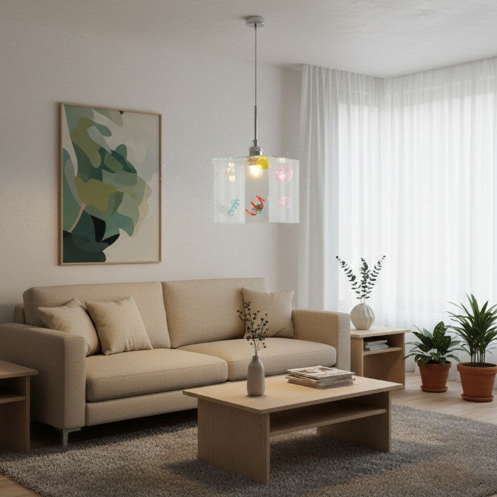 Confetti Cube Minimal Pendant Lamp - Image 2