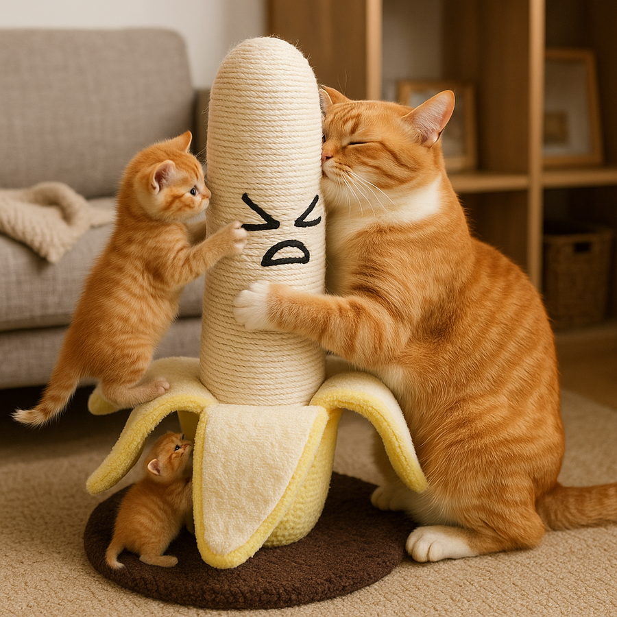 Scratch Ready Banana Pet Play Tower - Image 2