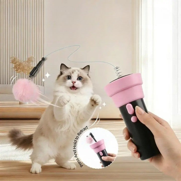One Click Retractable Electric Cat Teaser Wand - Image 2