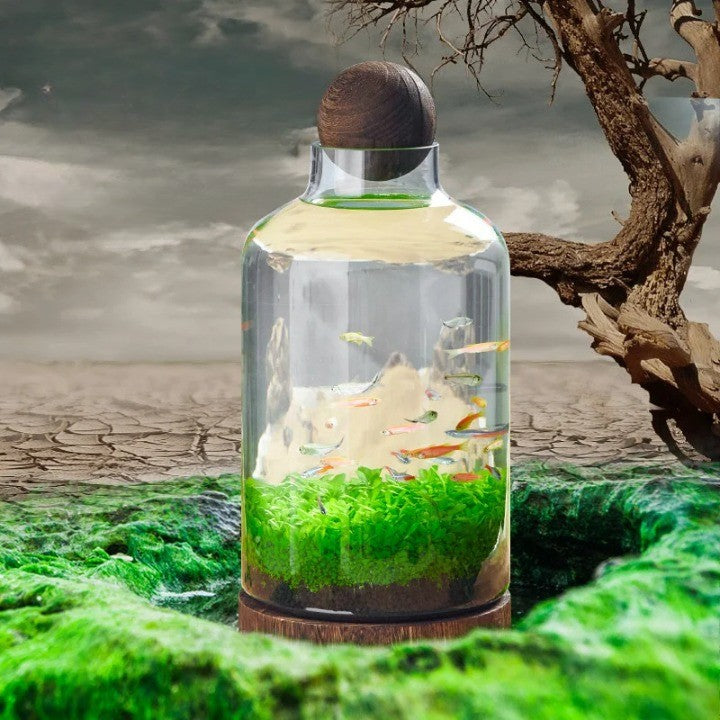 Micro Aquarium Compact Glass Ecological Fish Tank - Image 3