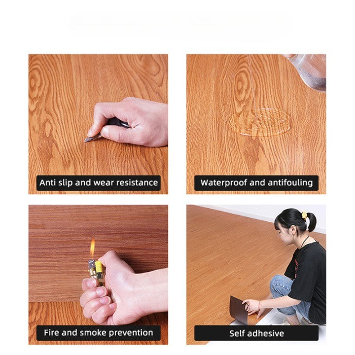 Modern Wood Grain PVC Self-Adhesive Floor Sticker - Image 12