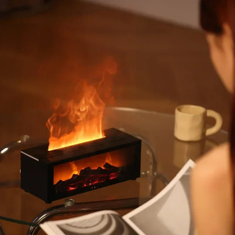 Remote Control Colorful Flame Fireplace Aroma Diffuser - Image 2
