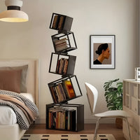 Irregular Art Iron Corner Display Bookshelf - Image 2