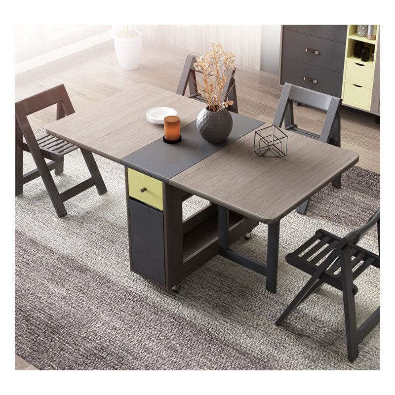 Foldable Elegant Rectangle Dining Table Set