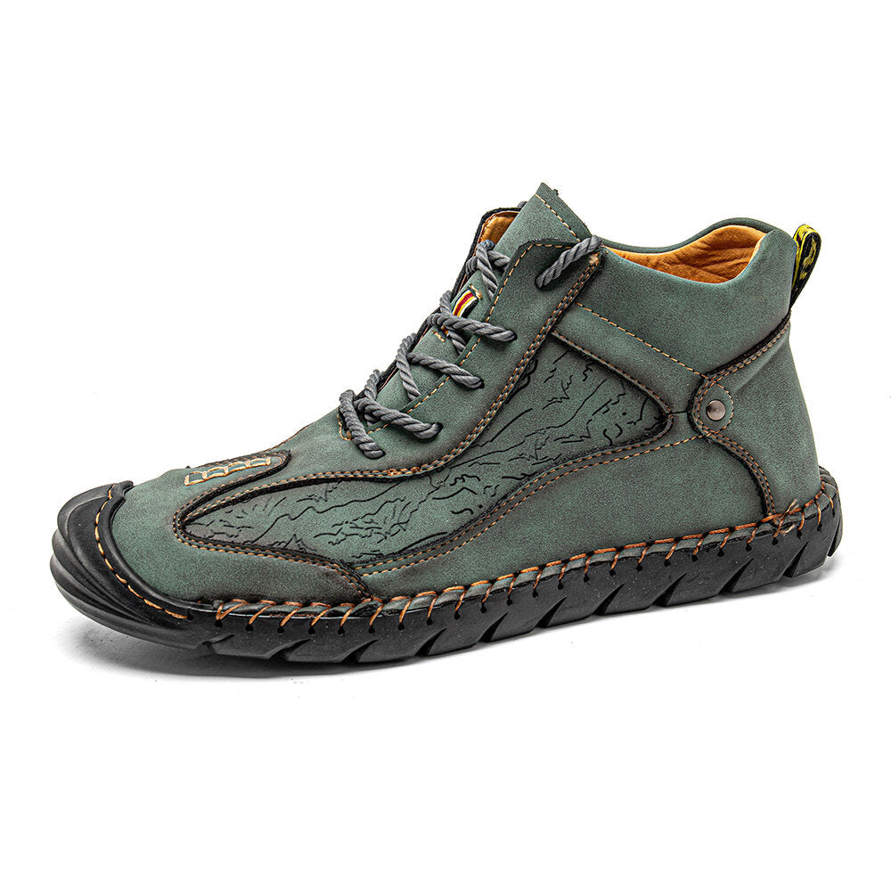 Leather Waterproof Mountain Hiking Shoes