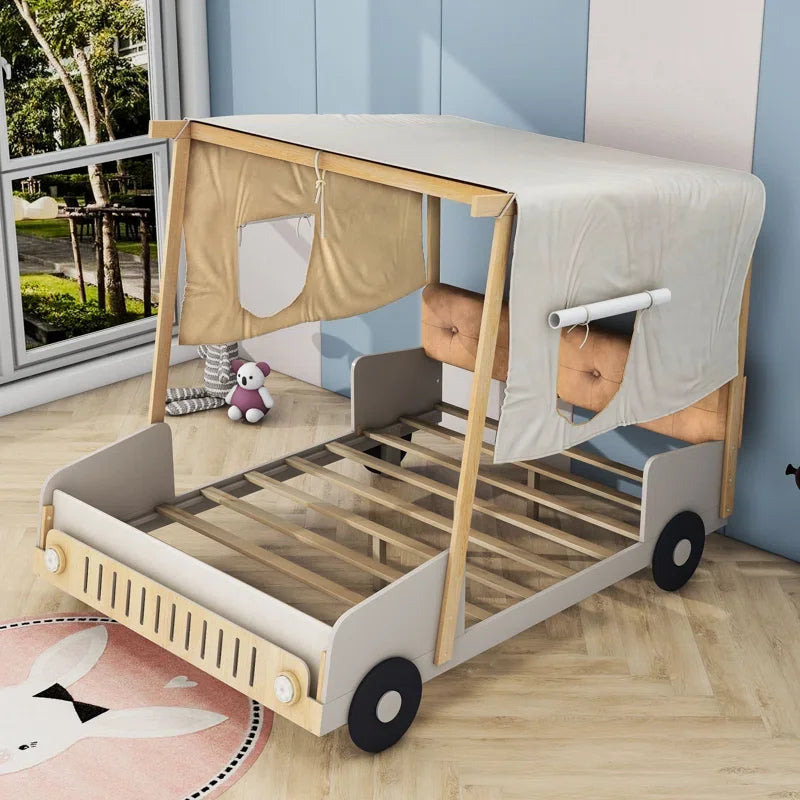 Adventurous Car Solid Wood Kids Bed - Image 2