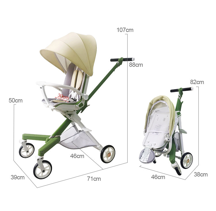 360 Rotating Folding Easy Travel Folding Baby Stroller