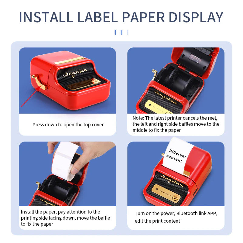 Mini Wireless Label Thermal Printer